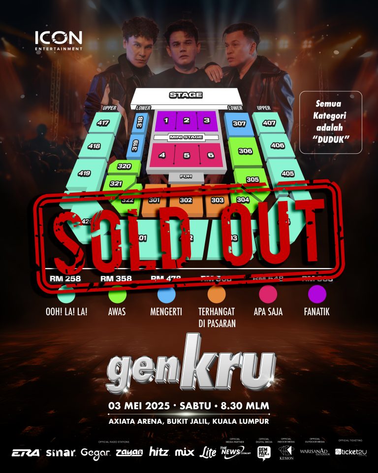 Konsert GENKRU Sold Out dalam 3 Jam! Sambutan Luar Biasa dari Peminat KRU!