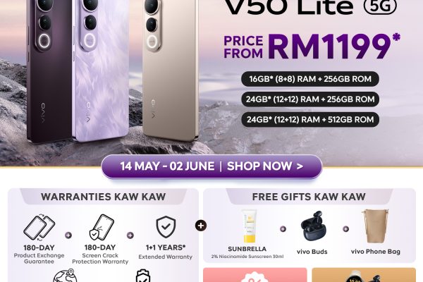 Unleash Triple Value with the New vivo V50 Lite: Now Available on Lazada!