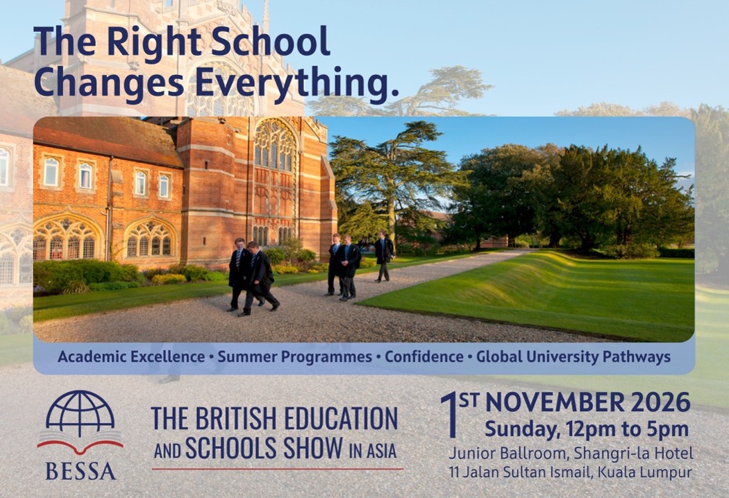 Official event poster for The British Education and Schools Show in Asia or BESSA Malaysia happening on 1st November 2026 in Kuala Lumpur